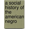 A Social History Of The American Negro door Onbekend
