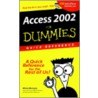 Access 2002 for Dummies Quick Reference by Allison Barrows