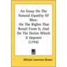An Essay On The Natural Equality Of Men door William Lawrence Brown