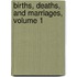 Births, Deaths, And Marriages, Volume 1
