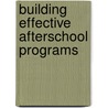 Building Effective Afterschool Programs door Olatokunbo S. Fashola