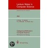 Categorical Methods In Computer Science door Onbekend