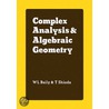Complex Analysis and Algebraic Geometry by Unknown
