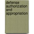 Defense Authorization And Appropriation