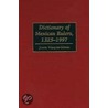 Dictionary of Mexican Rulers, 1325-1997 door Juana Vazquez-Gomez