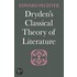 Dryden's Classical Theory Of Literature