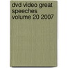 Dvd Video Great Speeches Volume 20 2007 door Onbekend