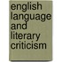 English Language And Literary Criticism