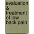 Evaluation & Treatment of Low Back Pain