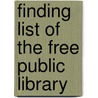 Finding List of the Free Public Library door Library Evanston Public