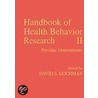 Handbook Of Health Behavior Research Ii door David S. Gochman