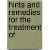 Hints And Remedies For The Treatment Of door Dawson William Turner
