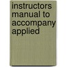 Instructors Manual To Accompany Applied door Onbekend