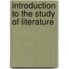 Introduction to the Study of Literature door Edwin Hebert Lewis