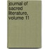 Journal Of Sacred Literature, Volume 11