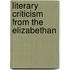 Literary Criticism From The Elizabethan