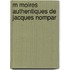 M Moires Authentiques De Jacques Nompar