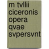 M Tvllii Ciceronis Opera Qvae Svpersvnt door Marcus Tullius Cicero