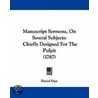 Manuscript Sermons, On Several Subjects door Daniel Pape