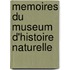 Memoires Du Museum D'Histoire Naturelle