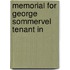 Memorial For George Sommervel Tenant In