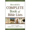 Meredith's Complete Book of Bible Lists by Joel Meredith
