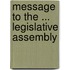 Message To The ... Legislative Assembly