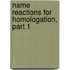 Name Reactions for Homologation, Part 1