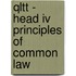 Qltt - Head Iv Principles Of Common Law