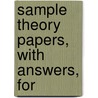 Sample Theory Papers, With Answers, For door Onbekend