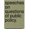 Speeches On Questions Of Public Policy. door John Bright