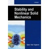 Stability and Nonlinear Solid Mechanics door Son Nguyen Quoc