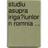 Studiu Asupra Iriga?iunlor N Romnia ...