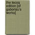 The Lecoq Edition [Of Gaboriau's Works]