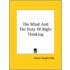 The Mind And The Duty Of Right Thinking
