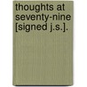 Thoughts At Seventy-Nine [Signed J.S.]. door John Sheppard
