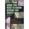 What You Need To Know Before You Invest by Rod Davis