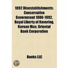 1892 Disestablishments: Conservative Gov by Unknown