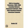 2005 In Canadian Television: 2005-2006 C door Books Llc