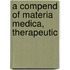 A Compend Of Materia Medica, Therapeutic