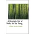 A Descriptiv List Of Books For The Young