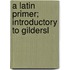 A Latin Primer; Introductory To Gildersl