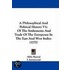 A Philosophical And Political History V1