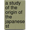 A Study Of The Origin Of The Japanese St door Seigo Takahashi