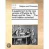 A Supplement To The New Version Of Psalm door See Notes Multiple Contributors