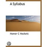 A Syllabus door Homer C. Hockett