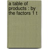 A Table Of Products : By The Factors 1 T door Samuel Linn Laundy