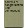 Address Of Congratulation And Commendati door Onbekend