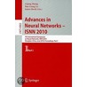 Advances In Neural Networks -- Isnn 2010 door Onbekend