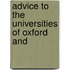 Advice To The Universities Of Oxford And